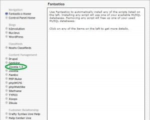 Joomal installation through cpanel Joomal installation through cpanel step3