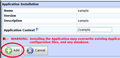 add application to ngasi installed applications