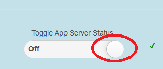Application server stop