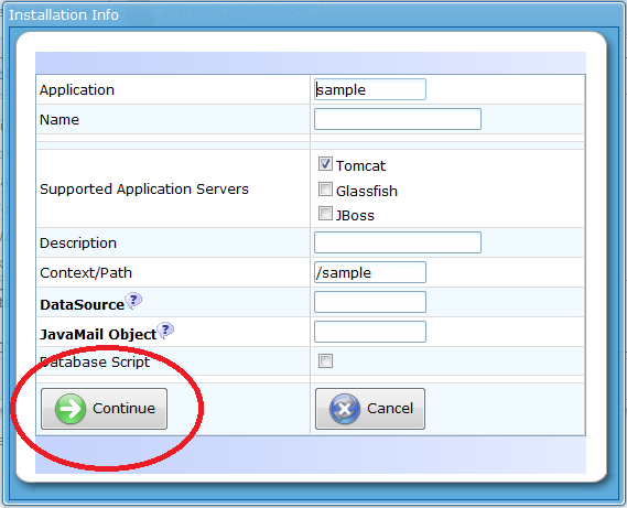 .war file upload finish