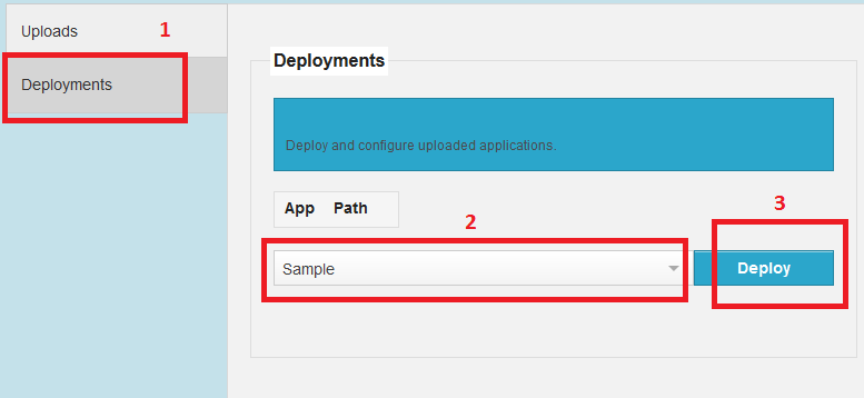 Deploy application .war Deploy application .war