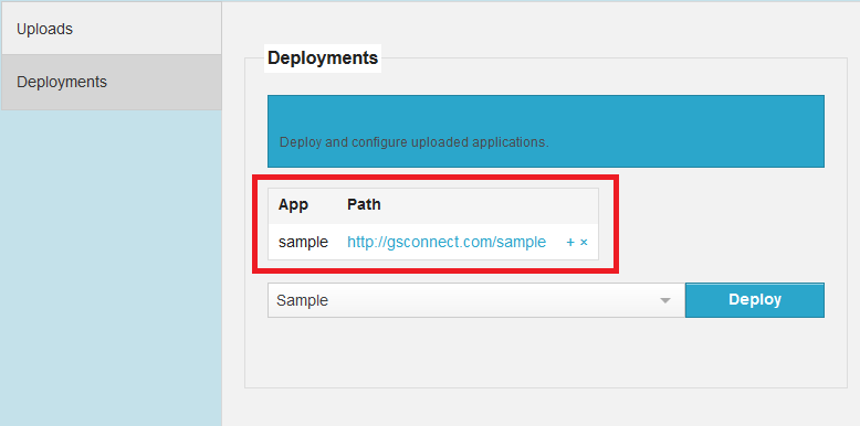 Deployed applicaiton Deployed applicaiton